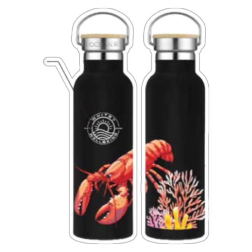 Stainless steel water bottle - Lobster design